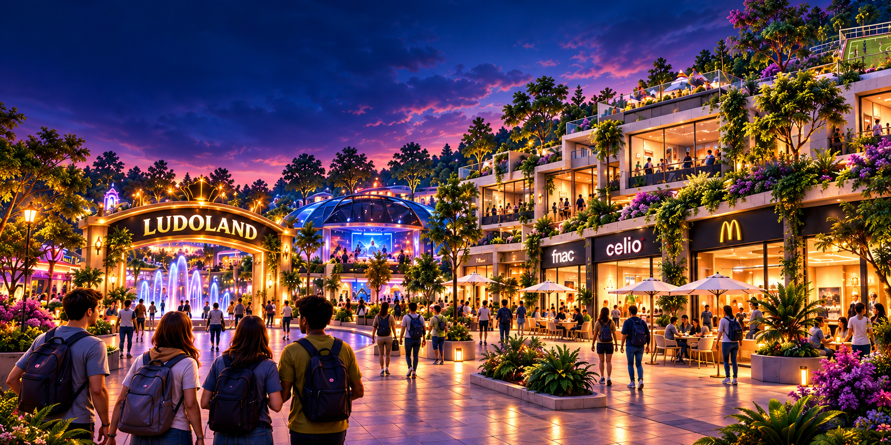 Les visiteurs se retrouvent entre Ludo Land, le campus et les boutiques.